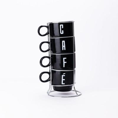 Conjunto De Xicaras Empilhaveis Cafe