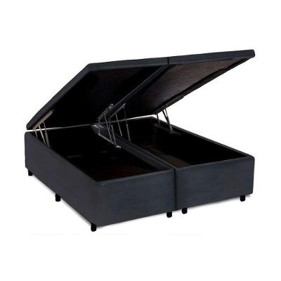 Cama Box Baú King Universal Suede Gray (186x198x35) - Costa Rica