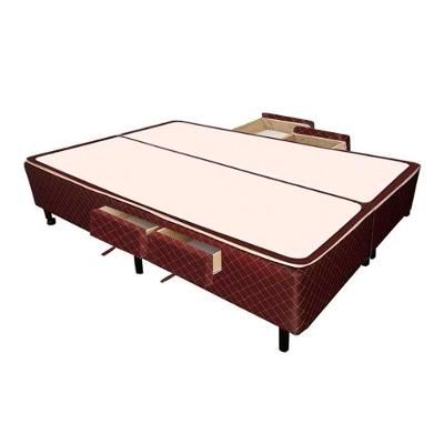 Cama Box Base c/Gavetas King Poli Tecido Brown (193x27-c/4 Gavs) - Castor