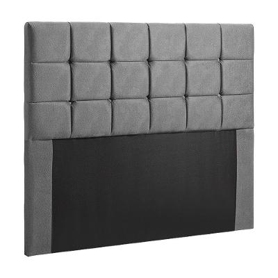 Cabeceira Estofada Julia 1,40 Casal Veludo Speciale Home Cinza Chumbo