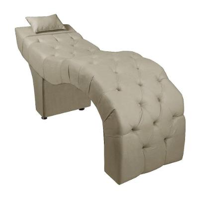 Maca Estofada Para Clínica De Estética Facial Com Capitonê Andressa Suede Speciale Home Bege
