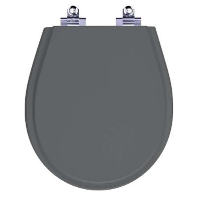 Assento Sanitário Laqueado Soft Close Avalon Cinza Quartzo (cinza Escuro) Para Vaso Ideal Standard