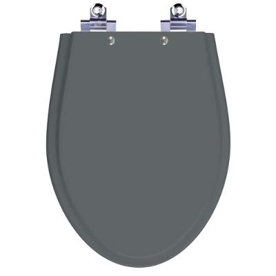 Assento Sanitário Laqueado Soft Close Absolute Cinza Quartzo (cinza Escuro) Para Vaso Ideal Standard