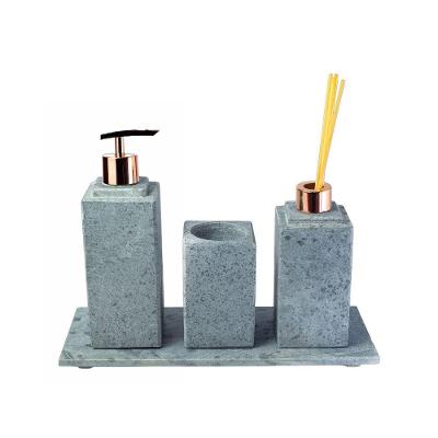 Kit Banheiro Bancada Lavabo Luxo Em Pedra Sabão N05 Rosê.