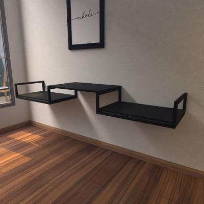 Aparador Industrial Preto Moderno Cantinho Café Escritorio Simples Bancada Suspensa