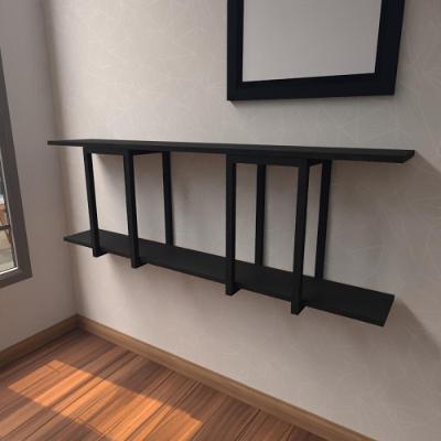 Aparador Industrial Preto Moderno Cantinho Café Escritorio Simples Bancada Suspensa