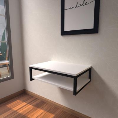 Aparador Industrial Branco Off White Moderno Cantinho Café Escritorio Simples Bancada Suspensa