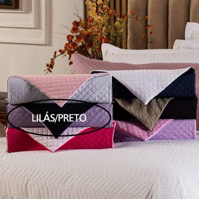 Capa Fronha De Xuxão Matelado Dupla Face Avulsa 1,45m X 45cm - Microfibra Matelada Lilás-preto