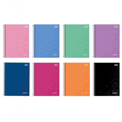 Caderno Espiral Capa Dura Colegial - 10 Matérias - Lunix - 160 Folhas - Capas - Tilibra