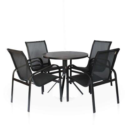 Conjunto 1 Mesa + 4 Cadeiras + 2 Espreguiçadeiras + 1 Mesinha De Centro + 1 Ombrelone Lateral 2,90m