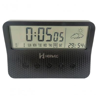 Despertador Digital Importado Preto Herweg 2986 único