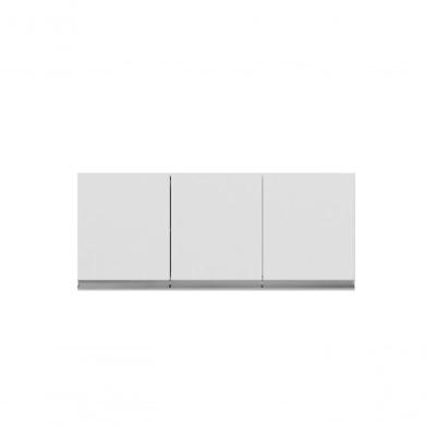 Armário Aéreo P- Cozinha Andreia 120cm C- 3 Portas Branco