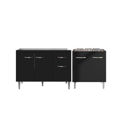 Kit Balcão Gabinete Para Pia Gabriela 120cm C- Balcão Cooktop Catarina 4 Ou 5 Bocas