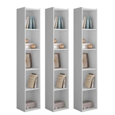 Estante Livreiro Com Prateleiras Janaína Kit 3 Unid Branco