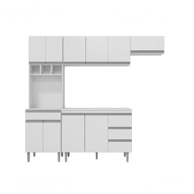 Cozinha Modulada Completa Andreia C-5 Peças 240cm Branco