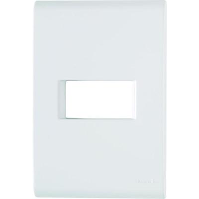 Placa 1 Posto Horizontal 4x2 Tramontina Liz Branca 120 Unidades