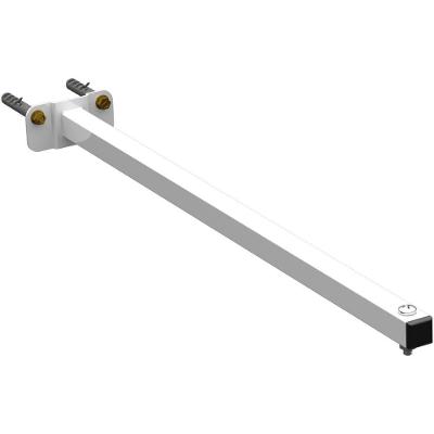 14 Suportes Refletor Base Reta Braço 50 Cm 14 Cjts - Branco