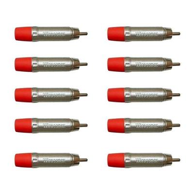 Kit Conector Plug Rca Macho Wc 1212 Rd (10un) Wireconex - Pç - 10