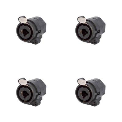 Kit Conectores Combo Xlr Fêmea Painel 3p Wc 330 (4un) Wireconex - Pç - 4