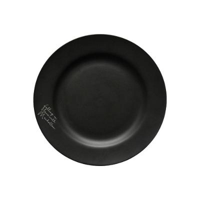 Prato Sobremesa Em Porcelana Manhattan Preto 19,5cm Haüskraft
