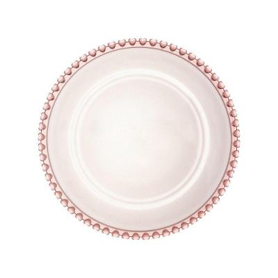 Prato Raso De Cristal Coração Borda Rosa 28cm 1685 - Lyor