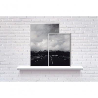 Conjunto Quadros Decorativos De Prateleira 2 Peças Titulos Moldura Branca