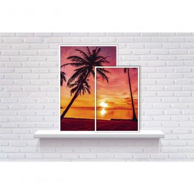 Conjunto Quadros Decorativos De Prateleira 2 Peças Titulos Moldura Branca