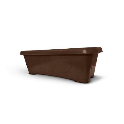 Vaso Floreira Plástico Retangular 35cm Marrom