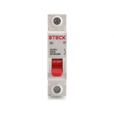 Disjuntor Din 1p 25a 3ka 230v Ca Curva C Steck