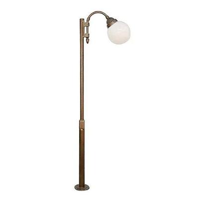 Poste Colonial Americano Para Jardim Alumínio 01 Globo 2,34M