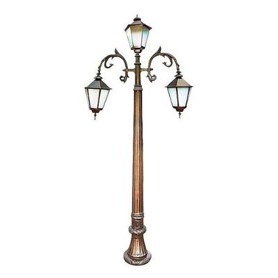 Poste Nápoles para Jardim de Alumínio 03 Luminárias 5,83m