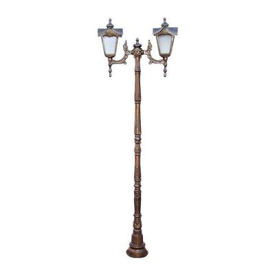 Poste Colonial Madri para Jardim Alumínio 02 Luminária 1,71m
