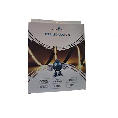 Fita Led Ip20 9w 3000k 12v Cob Gaya