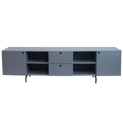 Rack Tube 2 Portas 2 Gavetas 2 Nichos 2200x616x417 Azul Sereno - Mdf Arauco
