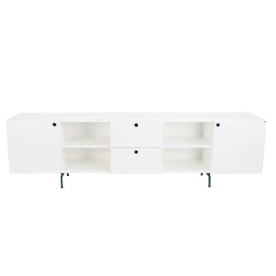 Rack Tube 2 Portas 2 Gavetas 2 Nichos 2200x616x417 Branco Real - Mdf Arauco