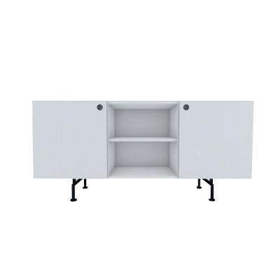 Rack Tube 2 Portas 1 Nicho 1320x620x420 Branco Real - Mdf Arauco