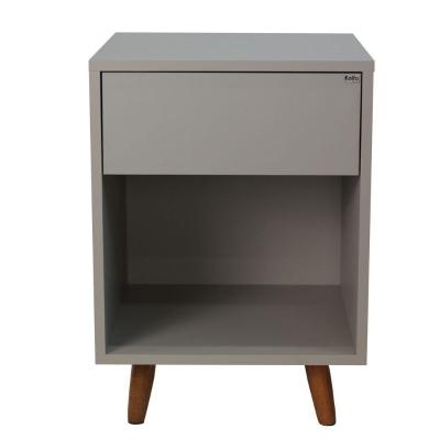 Mesa De Cabeceira 1 Nicho 1 Gaveta 400x550x400 Beton Matt - Mdf Arauco