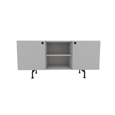 Rack Tube 2 Portas 1 Nicho 1320x620x420 Beton Matt - Mdf Arauco