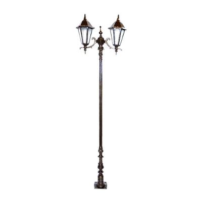 Poste Colonial Jardim Verona 02 Luminárias Alumínio 211Cm