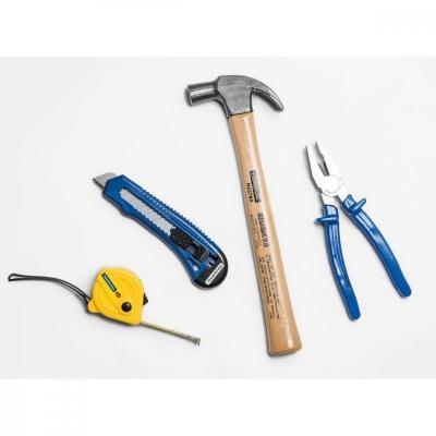 Kit Tramontina com Martelo Estilete Alicate e Trena 4 Peças