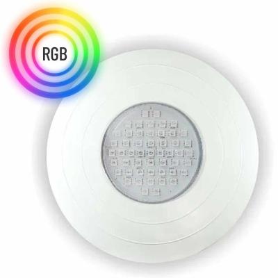 Refletor Power Led 15W Abs Frente Grande Iluminação Para Piscina Nicho Antigo Multicolorido Rgb