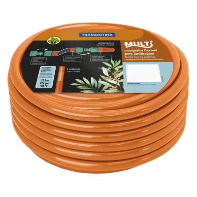 Mangueira 1/2´´ Tramontina Laranja em Pvc 3 Camadas 20M