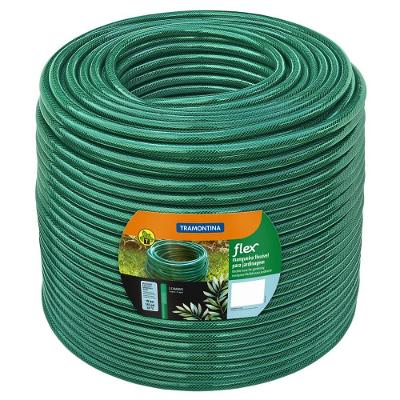 Mangueira Flex 5/8´´ Tramontina Verde em Pvc 3 Camadas 100M