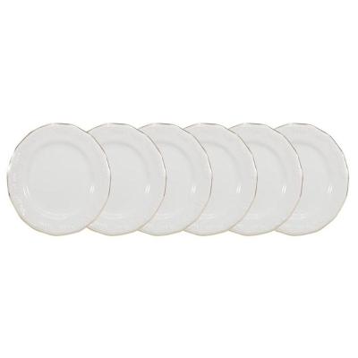 Conjunto De Pratos Sobremesa 06 Peças Pomerode Ouro Schmidt