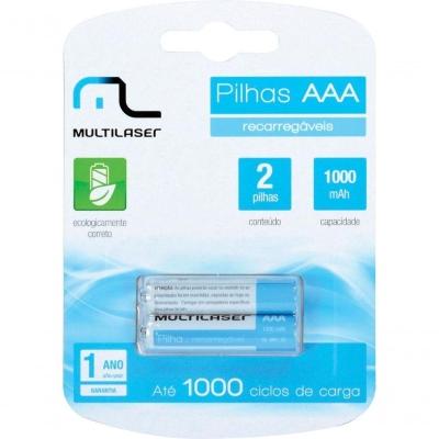 Pilha Recarregável Aaa 1000Mah Cb051 - Blister Com 2