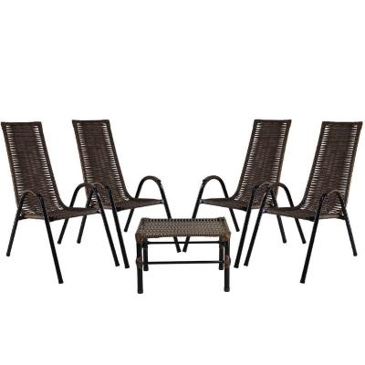 Conjunto Cadeiras Mesa De Centro Canadá Edícula Argila