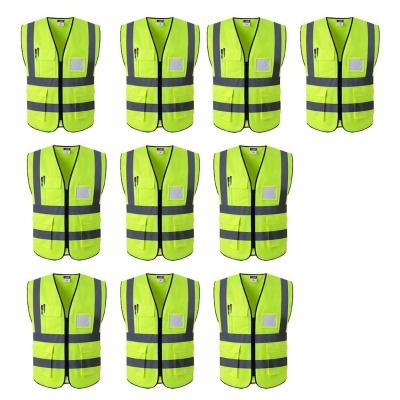 Colete Sinalizador Faixa Refletivo Kit 10 Unidades Epi Segurança Trabalho Fiscalizaçao Obra Blusao
