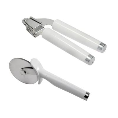 Kit Espremedor De Alho Branco E Cortador De Pizza Kitchenaid