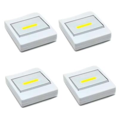 Kit 4 Luminárias Portáteis Interruptor Luz De Led