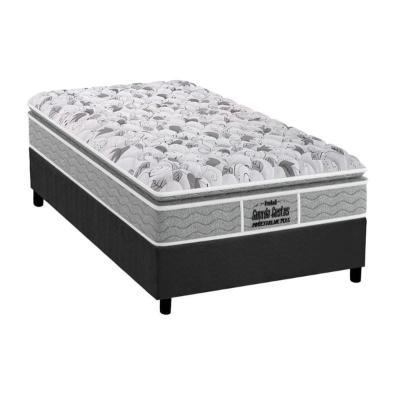 Conjunto Box Solteiro: Colchão Anatômico Probel D45/EP Firmepedic Guarda Costas Próextreme Plus + Base CRC Suede Gray(88x188)